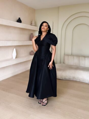 Reina dress taffeta black