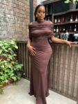 Dream girl dress brown 1